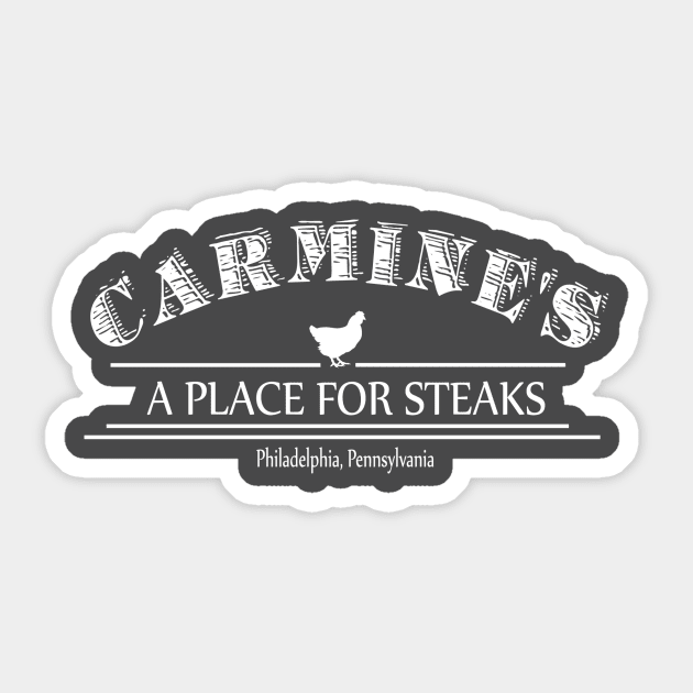 Carmine's A place for steaks Sticker by j2artist